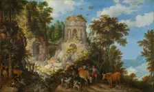 Landscape with the Flight into Egypt, 1624. Creator: Roelandt Savery