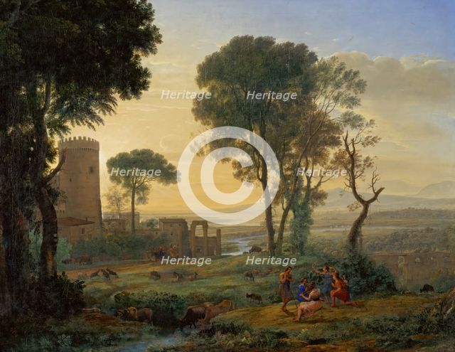 Landscape with the Flight into Egypt, c1646. Creator: Claude Lorrain.