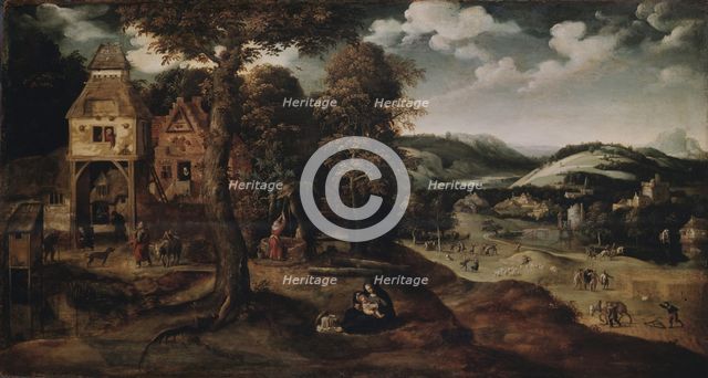 Landscape with the Flight into Egypt, ca 1524. Artist: Patinir, Joachim (ca. 1480-1524)