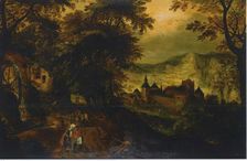 Landscape with the Good Samaritan, 1628. Creator: Adriaen van Stalbemt