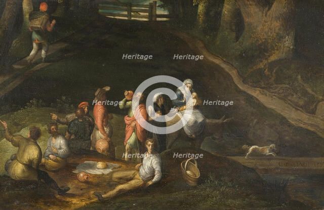 Landscape with the Holy Family, 1573. Creator: Gillis Mostaert.