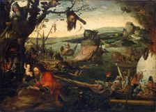 Landscape with the Legend of St Christopher, early 16th century. Creator: Jan Mandyn
