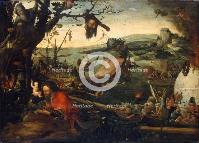 Landscape with the Legend of St Christopher, early 16th century. Creator: Jan Mandyn.