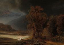 Landscape with the Parable of the Good Samaritan, 1638. Creator: Rembrandt Harmensz van Rijn