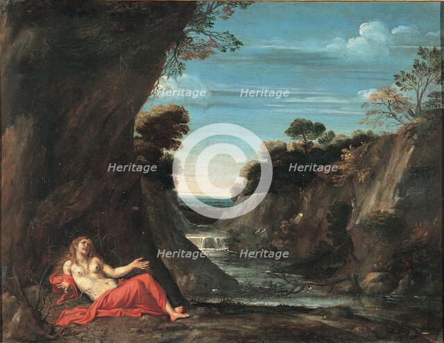 Landscape with the penitent Magdalene, Between 1601 and 1641. Artist: Carracci, Annibale (1560-1609)