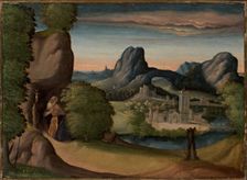 Landscape with the Penitent Saint Jerome, c1530. Creator: Coda, Benedetto (c. 1460-1535)