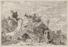 Landscape with the Pilgrim at Prayer, c. 1735/1746. Creator: Canaletto