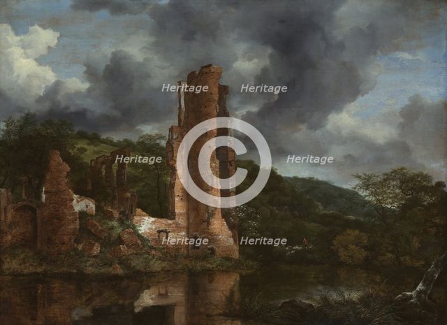Landscape with the Ruins of the Castle of Egmond, 1650/55. Creator: Jacob van Ruisdael.