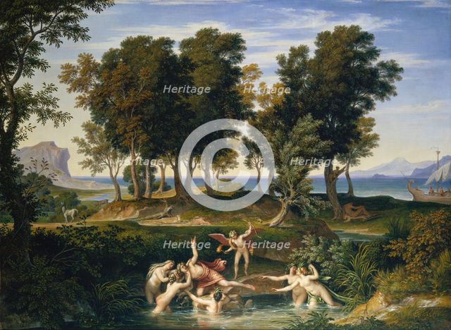 Landscape with the Rape of Hylas, 1832. Creator: Joseph Anton Koch.
