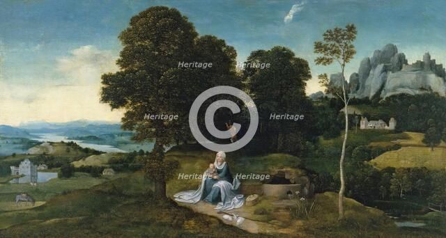 Landscape with the Rest on the Flight into Egypt, 1518. Creator: Joachim Patinir.
