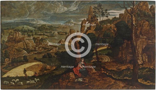Landscape with the Rest on the Flight into Egypt, 1540-1545. Creator: Cock, Matthijs (Matthys) (ca 1505-1548).