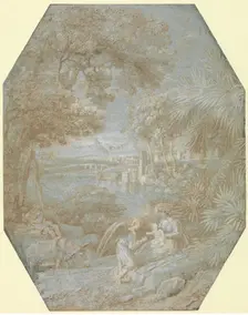 Landscape with the Rest on the Flight into Egypt, 1645. Creator: Claude Lorrain