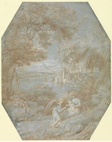 Landscape with the Rest on the Flight into Egypt, 1645. Creator: Claude Lorrain