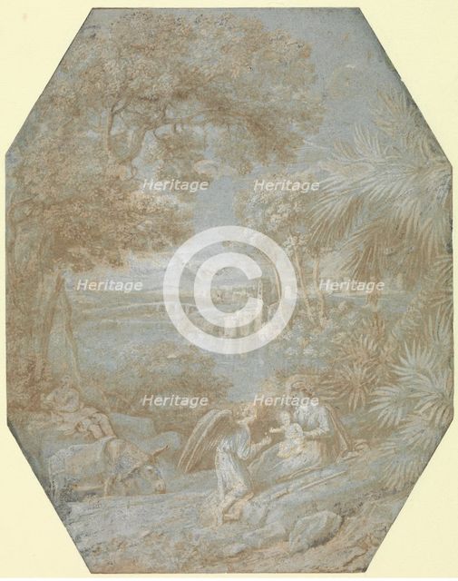Landscape with the Rest on the Flight into Egypt, 1645. Creator: Claude Lorrain.