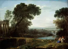 Landscape with the Rest on the Flight into Egypt (Midday) 1661. Artist: Claude Lorrain