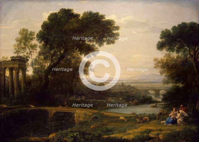 Landscape with the rest on the Flight into Egypt (Noon), 1661. Creator: Claude Lorrain.