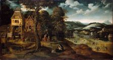 Landscape with the Rest on the Flight into Egypt, c1524. Creator: Joachim Patinir