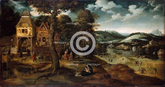Landscape with the Rest on the Flight into Egypt, c1524. Creator: Joachim Patinir.