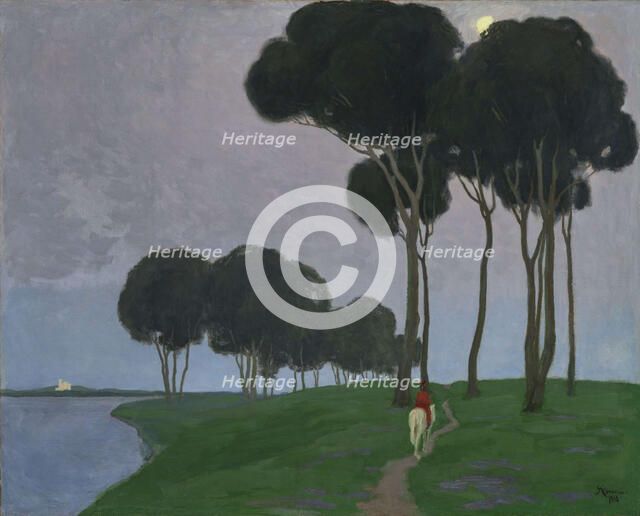 Landscape with the rider, 1910.