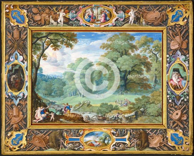 Landscape with the Story of Venus and Adonis, 1589. Creator: Hans Bol.