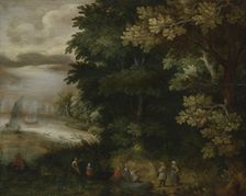 Landscape with the Scene of the Flight to Egypt, before 1615. Creator: Unknown