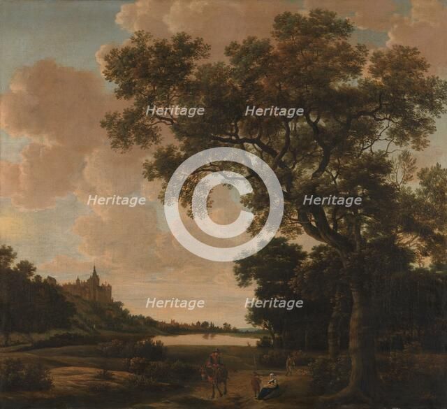 Landscape with the Schwanenburg, Cleves, c.1650-c.1655. Creator: Joris van der Haagen.