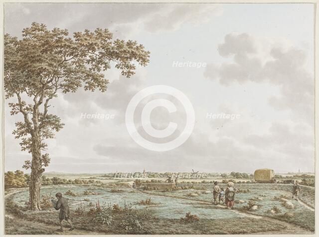 Landscape with the Table Mountain, seen from Sint-Janskerkhof near Laren, c.1795.  Creator: Jacob Cats.