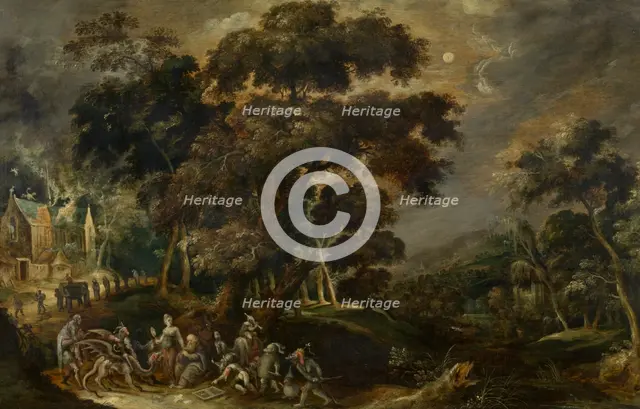 Landscape with the Temptation of Saint Anthony the Great, c1590-1630. Creator: Kerstiaen de Keuninck.