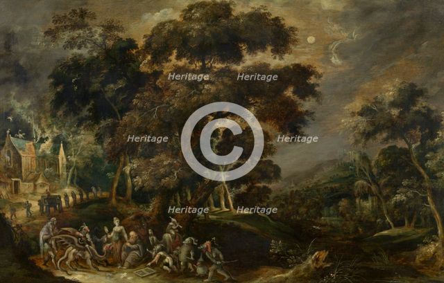 Landscape with the Temptation of Saint Anthony the Great, c1590-1630. Creator: Kerstiaen de Keuninck.