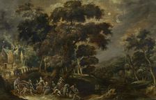 Landscape with the Temptation of Saint Anthony the Great, c1590-1630. Creator: Kerstiaen de Keuninck