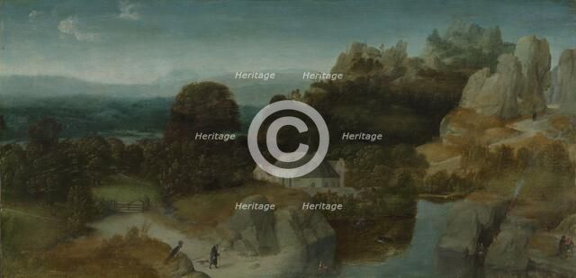 Landscape with the Temptation of Saint Antony Abbot, c.1510-c.1520. Creator: Workshop of Joachim Patinir.