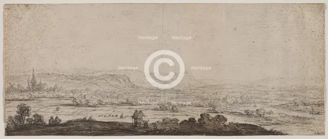 Landscape with the Village of Schenkenschanz, Gelderland, 1600s. Creator: Herman Saftleven (Dutch, 1609-1685).