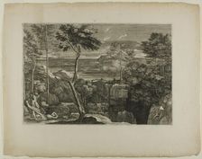 Landscape with Three Brigands and Their Victim, 1668–71. Creator: Sébastien Bourdon
