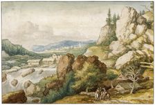 Landscape with Three Horsemen 17th century. Artist: Allart van Everdingen