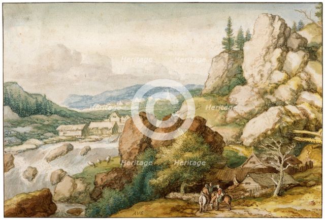 'Landscape with Three Horsemen', 17th century. Artist: Allart van Everdingen