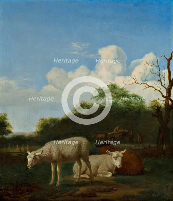 Landscape with Three Sheep, 1659. Creator: Adriaen van de Velde.