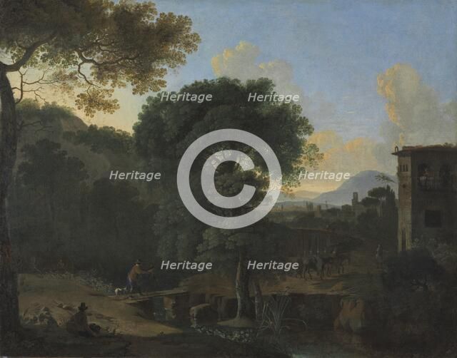 Landscape with Travelers, 1630s. Creator: Herman van Swanevelt (Dutch, c. 1600-1655).