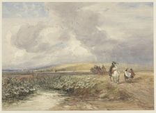 Landscape with travelers, 1793-1859. Creator: David Cox the Elder