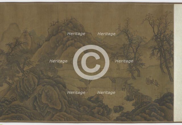 Landscape with travelers, 17th century. Creator: Unknown.