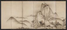 Landscape with Travelers on Mountain Paths, about 1650. Creator: Unkoku Toyo