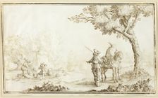 Landscape with Travelers, early 1630s. Creator: Valerio Spada