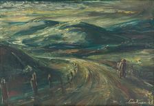 Landscape with travellers, 1943. Creator: Ludovít Varga