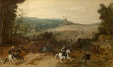 Landscape with Travellers Attacked by Robbers, c1600-1640. Creator: Sebastian Vrancx