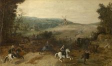 Landscape with Travellers Attacked by Robbers, c1600-1640. Creator: Sebastian Vrancx