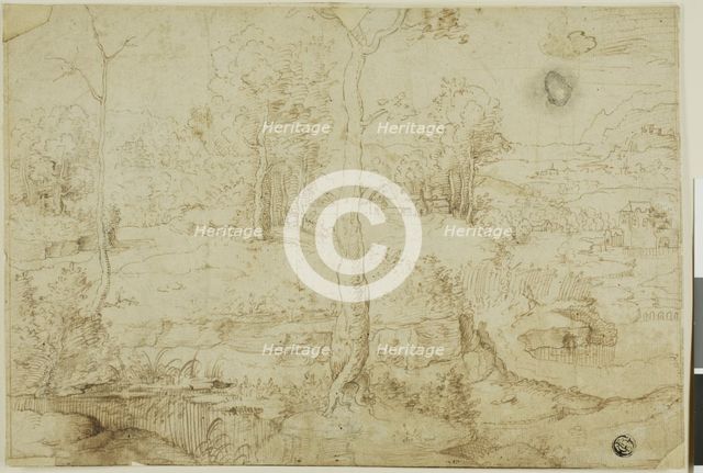 Landscape with Tree in Center, n.d. Creator: Unknown.