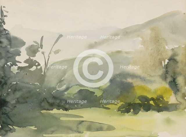 Landscape with trees, 1865-1913. Creator: Abrahamina Arnolda Louisa Hubrecht.