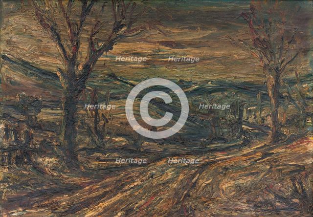 Landscape with trees, 1942. Creator: Ludovít Varga.