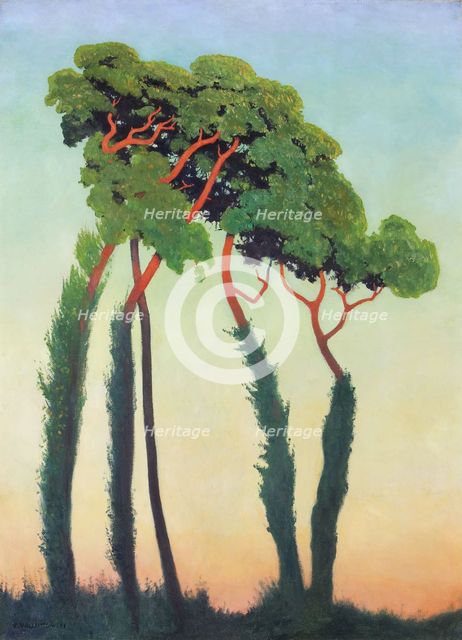 Landscape with trees, 1911. Creator: Vallotton, Felix Edouard (1865-1925).