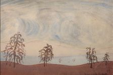 Landscape with trees, 1917. Artist: Voloshin, Maximilian (1877-1932)