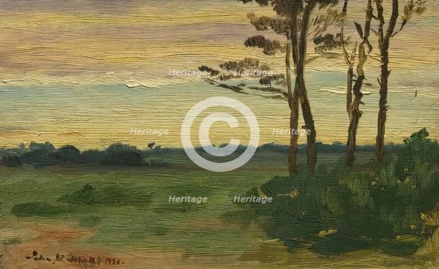 Landscape with Trees, 1923. Creator: John Mitchell.